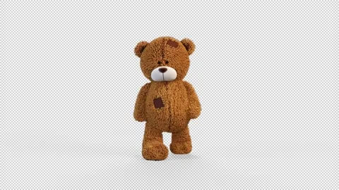 Teddy bear Walks 库存影片 163294298
