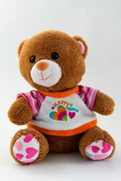 Teddy bear on a white background Foto stock