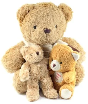Teddy Bear on white isolate background Stock Photos