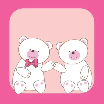 Teddy bears couple. Stock-Illustration