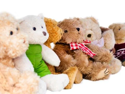 Teddy bears - group of soft teddy bears Stock-Fotos