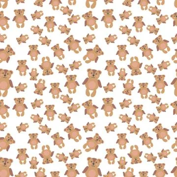 Teddy bears seamless background. Vector illustration 스톡 일러스트