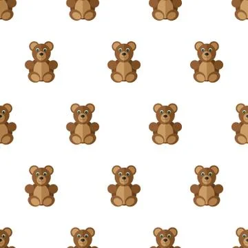 Teddy bears seamless pattern Stock Illustration