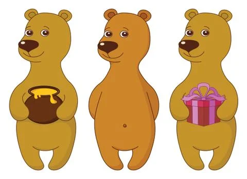 Teddy bears, set Illustrazione stock