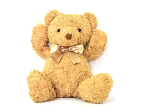 Teddy bears on a white background Stock Photos