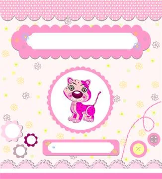 A teddy cheetah on a  background Stock Illustration