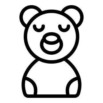 Teddy puppet icon outline vector. Theatre show Stock Illustration