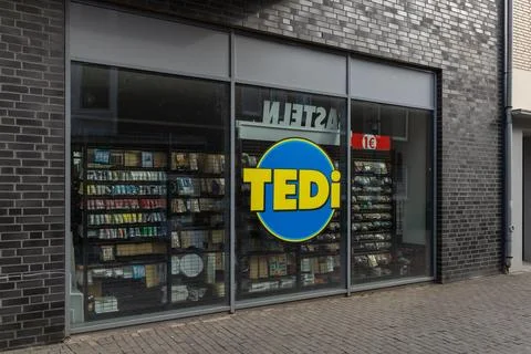 Tedi logo at the store Germany Stock Photos