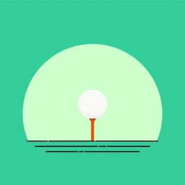 Tee and Golf Ball Stock Illustration