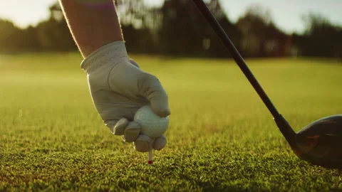 Tee Off and a Golf Player Stock Footage 264154756