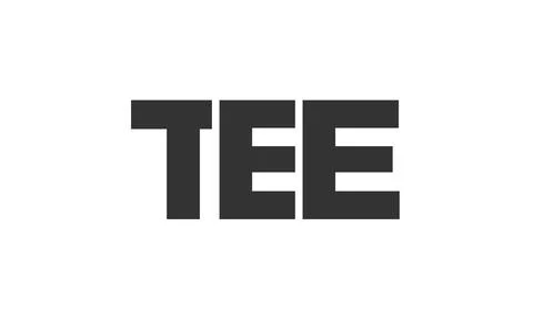TEE logo design template with strong and modern bold text. Initial based ve.. Stock Illustration