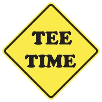 Tee Time Sign Stock Illustration