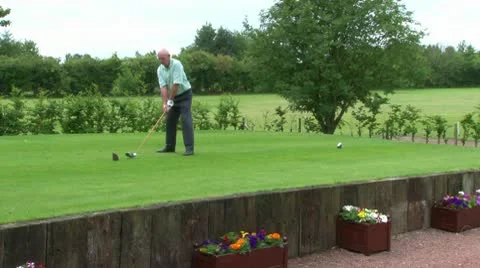 Teeing Off Stock Footage 10761320
