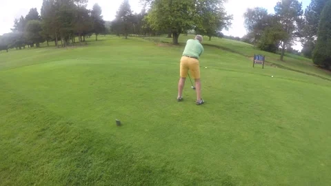 Teeing off golf swing Stock Footage 163275231