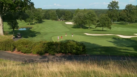 Teeing up on the greens (6 of 6) Video stock 32716751