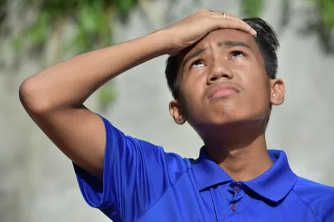 A Teen Boy Memory Problems Stock Photos