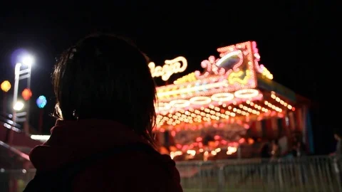 Teen at Carnival Stock Footage 80178334