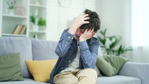 Teen child with tension, boy suffering f... | Stock Video | Pond5