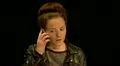 Teen girl gets funny gossip during phone call HD Footage