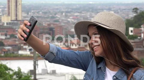 Teen Girl Taking Selfies Stock Photos