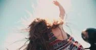 Teen Girls On Road Trip With Hair Blowing In Wind Stock Footage