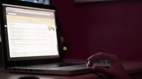 Teen on Internet Stock Footage 39715099