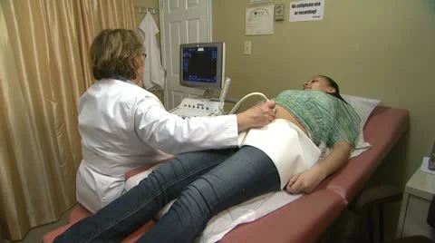 Teen Mom Sonogram 2 Stock Footage 22289318