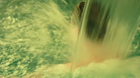 Teen in Pool Stock Footage 34659450