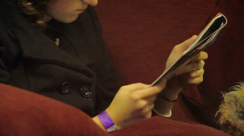 Teen Reading Magazine Stock Footage