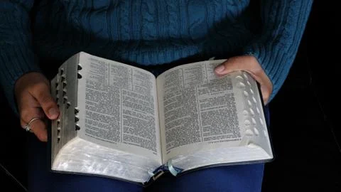 Teen Reading Scriptures Stock Photos