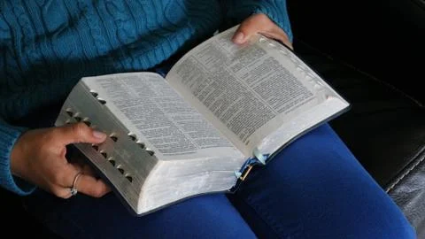 Teen Reading Scriptures Stock Photos