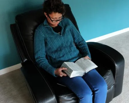 Teen Reading Scriptures Stock Photos