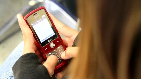 Teen Texting Stock Footage 772005