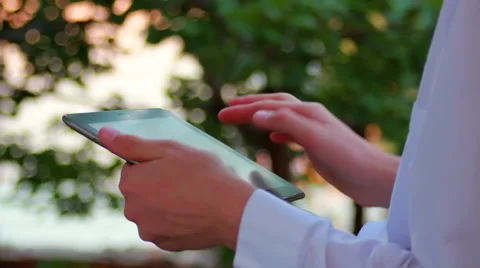 Teen Using Digital Tablet Stock Footage 40625580