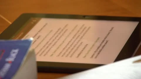 Teen using iPad Stock Footage 12389857