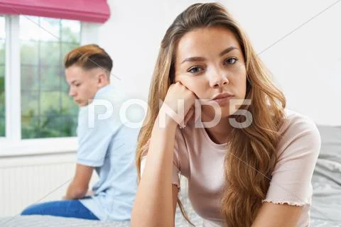 Teenage Couple Having Relationship Difficulties Stock Photos