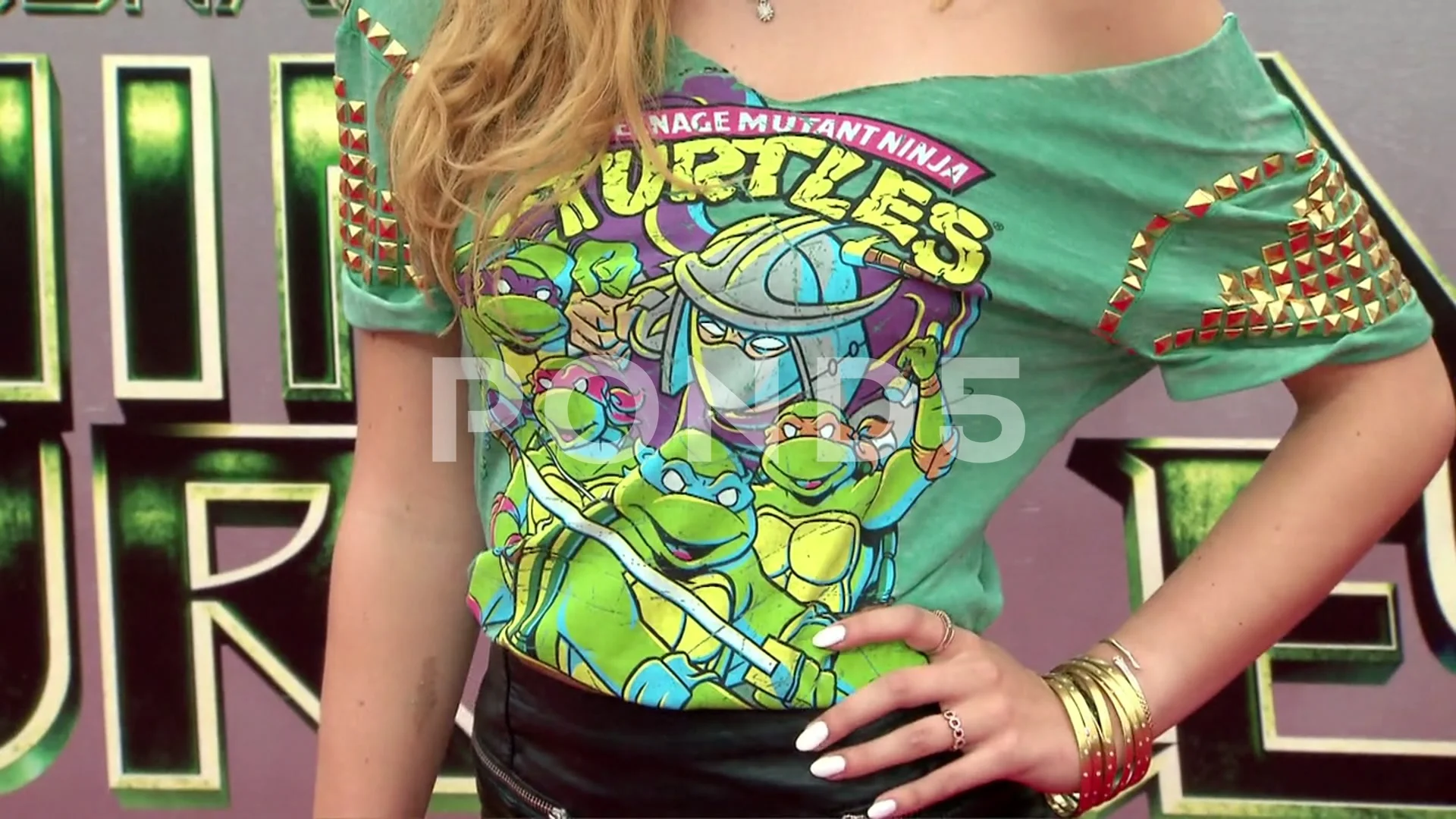 Teenage Mutant Ninja Turtles Turtle Smash Girls Youth Crop T-Shirt
