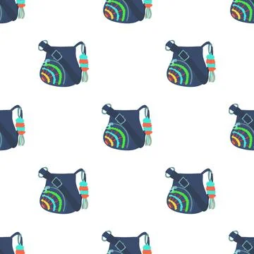 Teenage school backpack pattern seamless vector 스톡 일러스트
