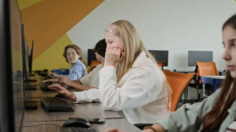Teenage Students Learning Coding in Computer Science Class 스톡 동영상 342813209