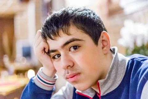 Teenager pensive and brooding Stock Photos