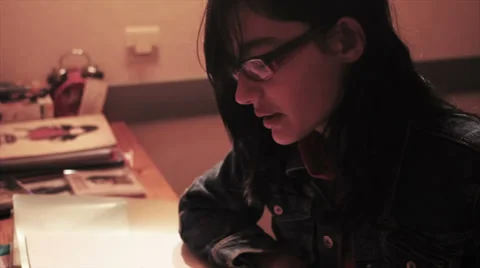 Teenager preparing homework Stock Footage 32241019