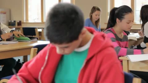 Teenagers studying Stock Footage 22664570