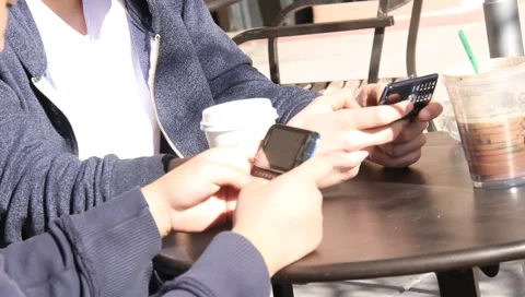 Teenagers Texting Stock Footage 1031243