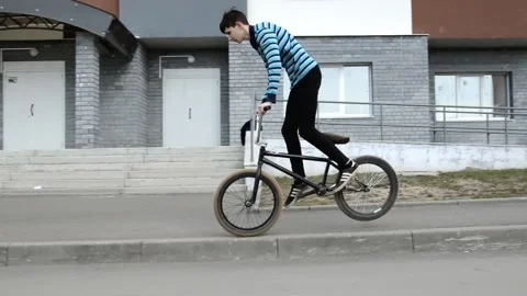 Teens on BMX bikes Stock Footage 131274078