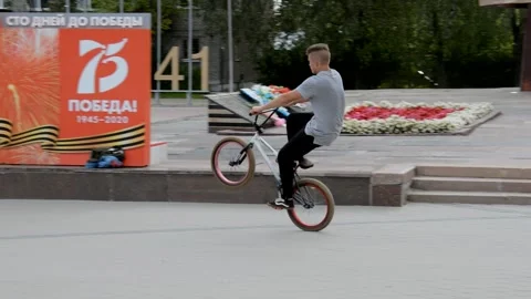 Teens on BMX bikes Stock Footage 280244997
