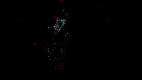 Teen's body covered in lights. Stock Footage 80805033