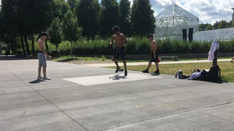 Teens Break Dancing in Park 스톡 동영상 117139867