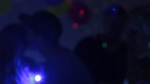 Teens Dancing With Nitrous Oxide Balloons At House Party Video stock 59185897