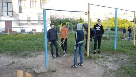 Teens during engaged in discipline gimbarr Stock Footage 101661207
