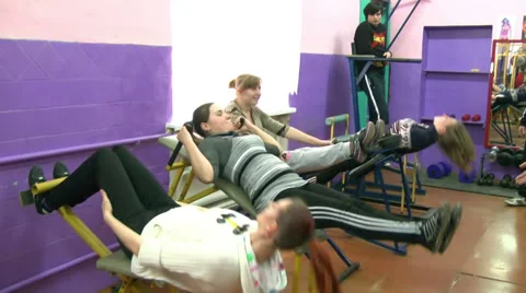 Teens at Gym 4 Stock-Footage 36054649